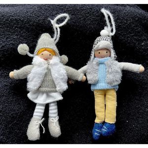 Target Fabric Ornaments Winter Couple Outdoor Fashion Dolls